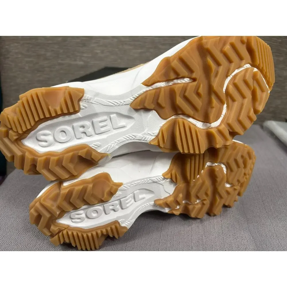 Sorel Kinetic Breakthru Conquest Boots Womens Size 10.5 Beige Waterproof Winter